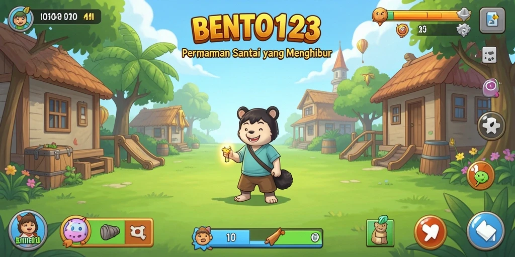 Tampilan gameplay <strong>BENTO123</strong> yang ceria dan menghibur.