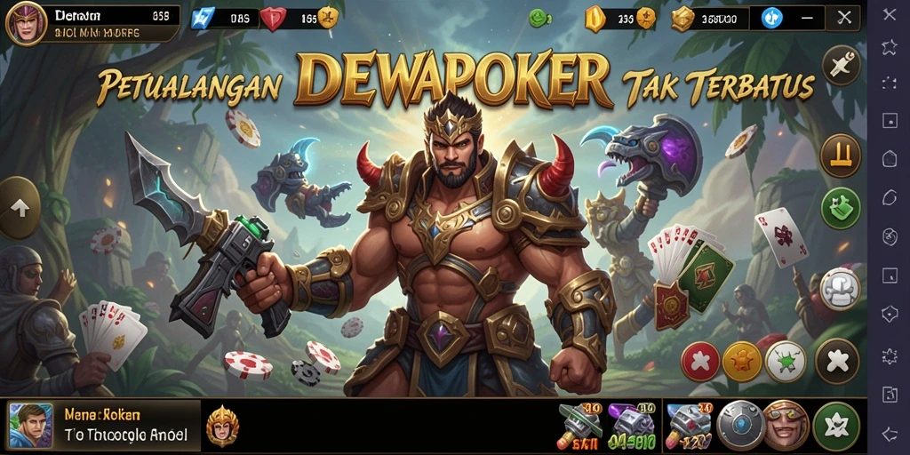 Tangkapan layar pertarungan seru dalam DEWAPOKER.