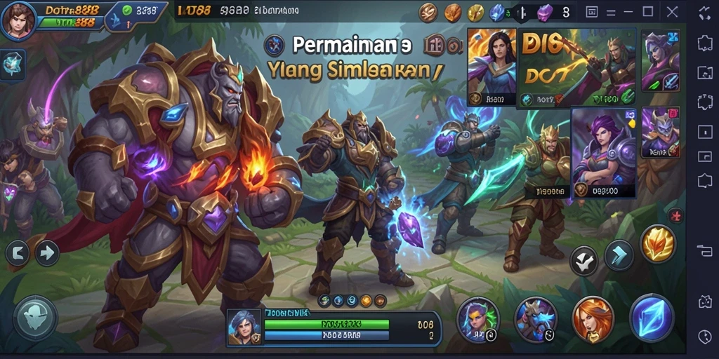 Screenshot utama DOTA88 menampilkan gameplay simulasi yang menarik.