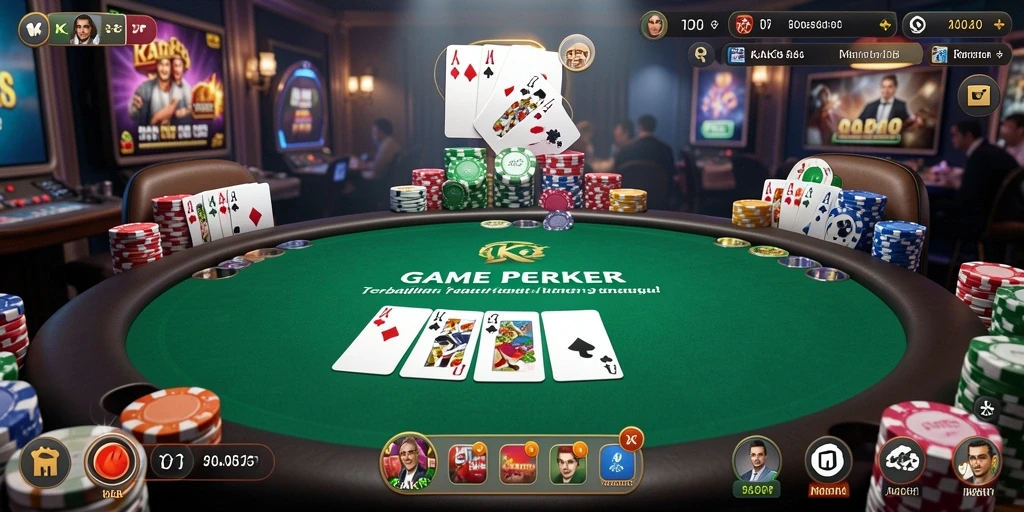 Tampilan menarik saat bermain Poker di KAKRP.
