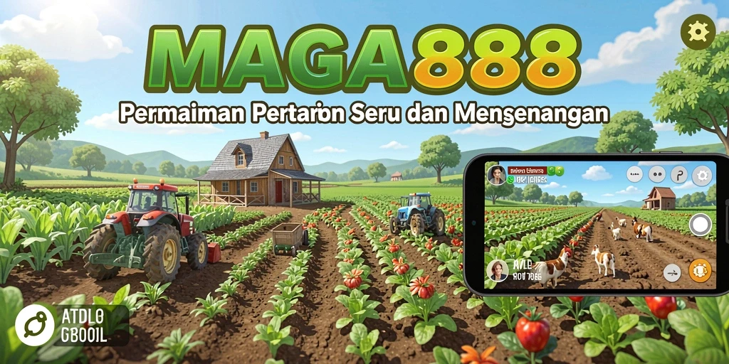 Tangkapan layar gameplay MAGA888 menampilkan kebun yang indah dan subur.