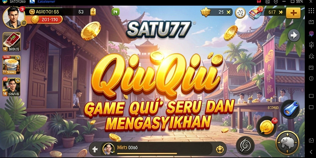 Screenshot gameplay QiuQiu dengan tampilan menarik.